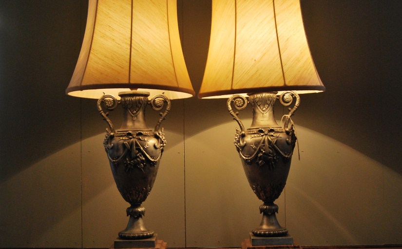 Pair of early 1930s Decorative Urn Lamps on Marble Base, £235 the&nbsp;pair