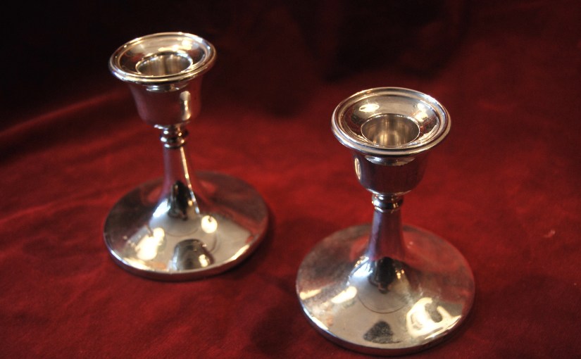 Pair of Birmingham 1912 English Silver&nbsp;Candlesticks