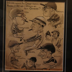 A Set of 3 Caricatures by sports cartoonist “The Tout” 1944, £650 each