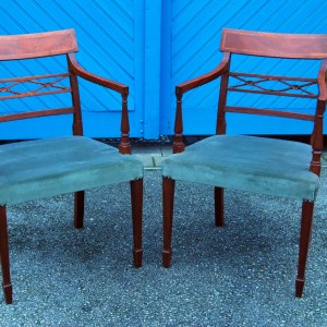 Set of 6 early 20th Century Sheraton style Mahogany Dining Chairs £695