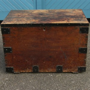 Solid Pine Early 20th Century Cargo Trunk 