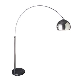 Coachhouse Modern Marble Based Chrome Arc Lamp