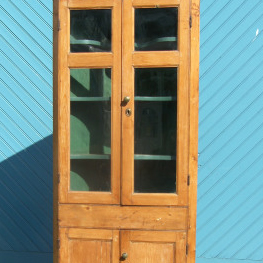 Original George III Pine Corner Cupboard