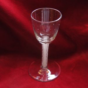Georgian Opaque Twist Stem Cordial Glass