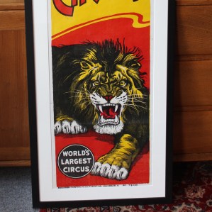Original 1940s/1950s Screenprint Poster for Clyde Beatty Cole Bros. Circus 