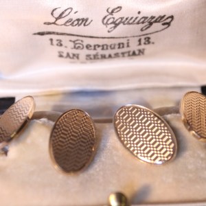 1920s Turned Cufflinks, 11.5g 9ct Gold 